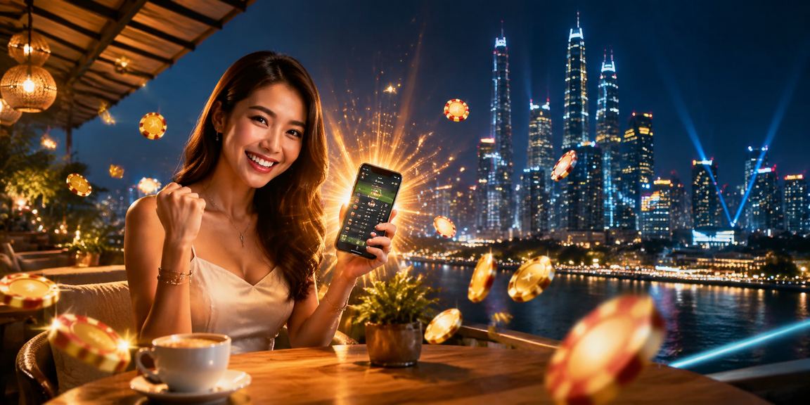 Paparan permainan kasino mudah alih 1kd menunjukkan permainan interaktif dalam telefon pintar